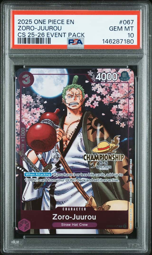 2025 One Piece CS25-26 Event Pack #067 Zoro-Juurou PSA 10 GEM MINT