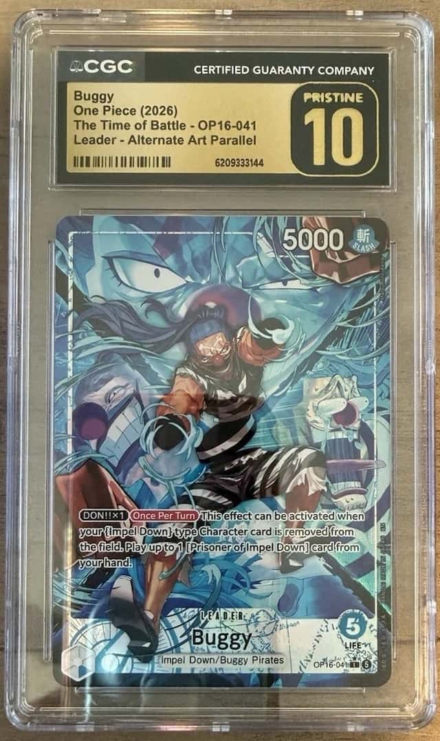 One Piece TCG BUGGY OP16 OP16-041 Alt Art Leader ENGLISH CGC PRISTINE 10