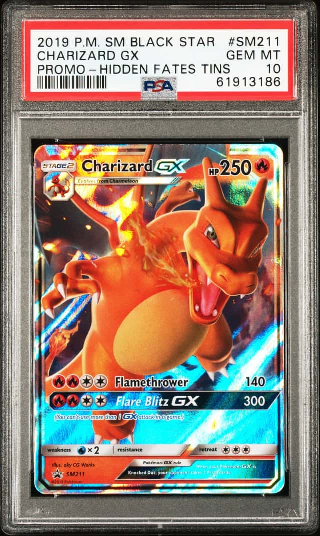 PSA 10 Charizard GX SM211 Black Star Promo Hidden Fates Tin Promo Pokemon