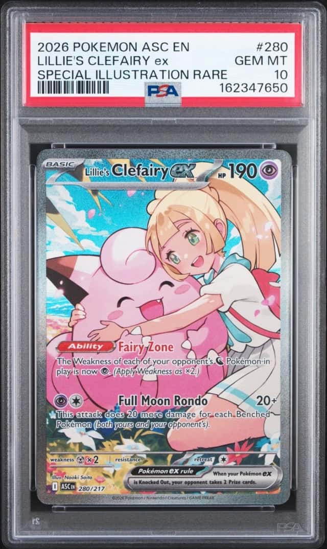2026 POKEMON ASC SPECIAL ILLUSTRATION RARE #280 LILLIE'S CLEFAIRY EX PSA 10