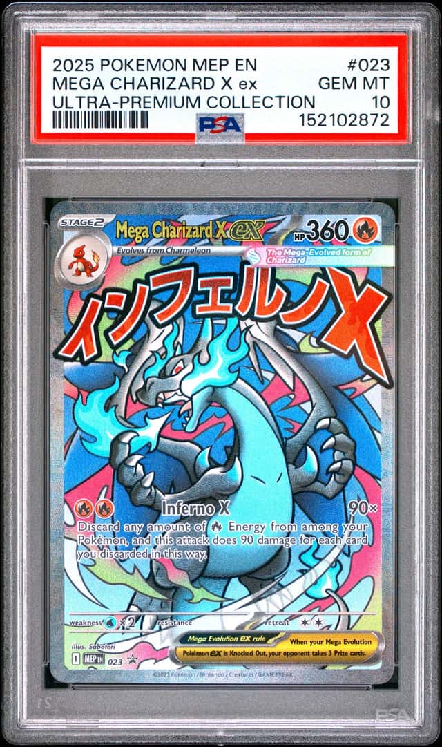 PSA 10 GEM MINT Mega Charizard X ex MEP 023 UPC Black Star PROMO Pokemon Card