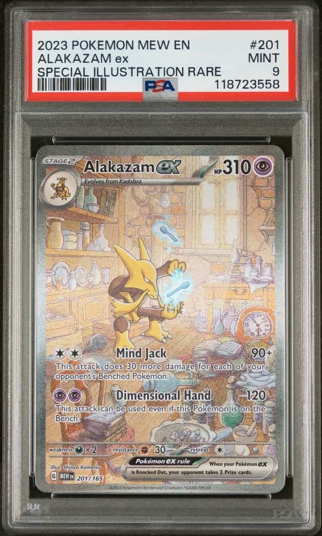 PSA 9 Alakazam ex SIR 201/165 Pokemon 151 Scarlet & Violet ENGLISH