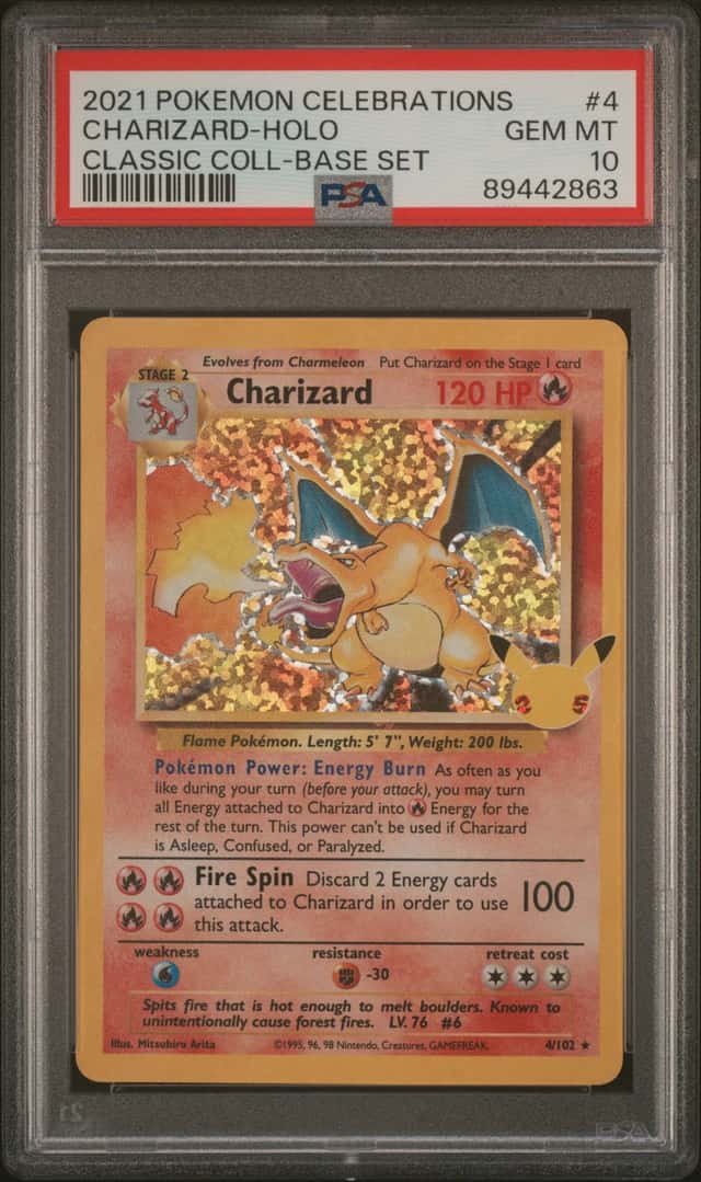 2021 Pokemon Charizard Celebrations Classic Collection PSA 10 * Free Shipping *