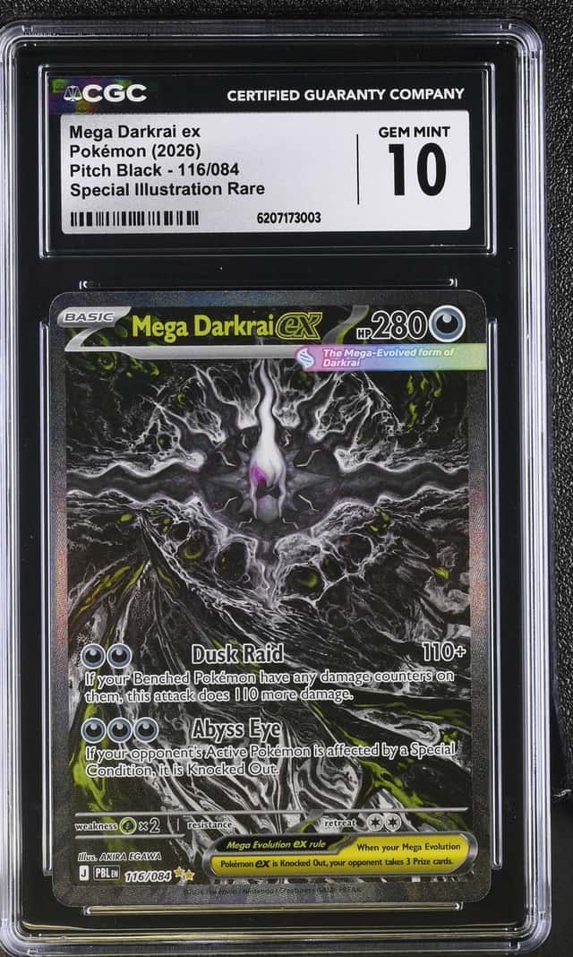 Mega Darkrai EX *CGC 10* Special Illustration Rare *Pitch Black* #116 * Pokemon