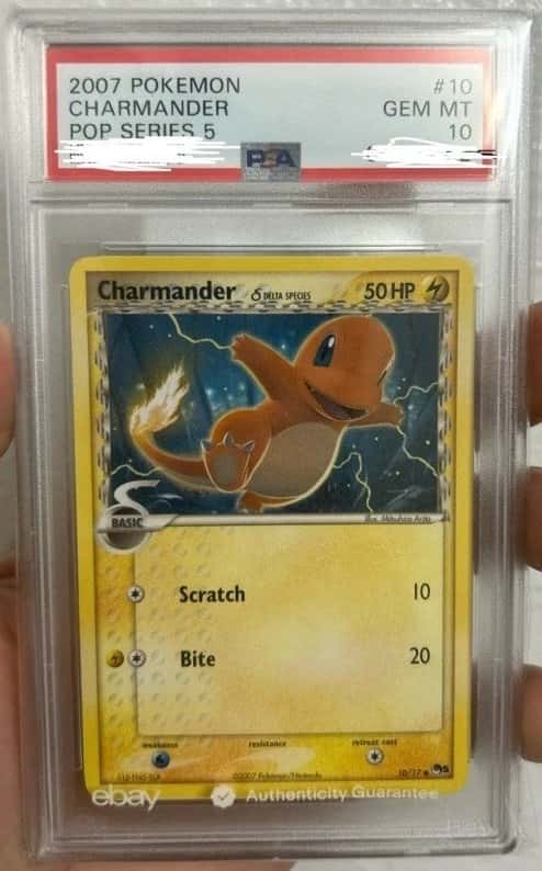 Pokémon Charmander Delta Species 2007 POP Series 5 #10 PSA 10 English Common
