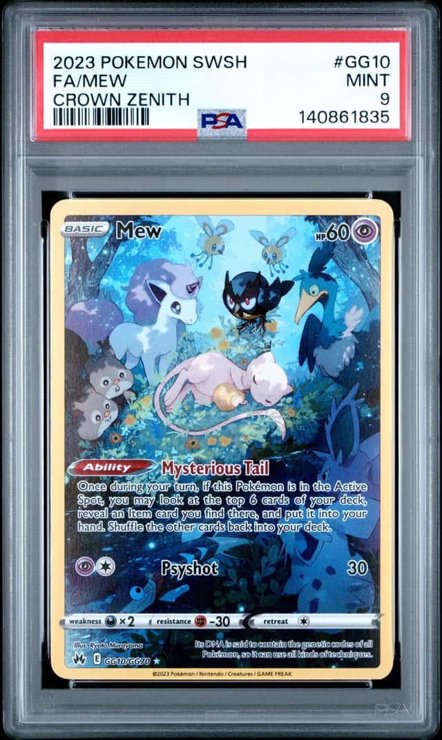 2023 Pokemon SWSH Crown Zenith #GG10 FA Mew PSA 9 MINT