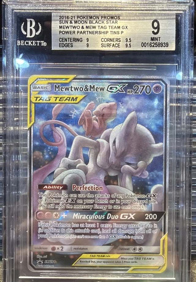 The Pokémon Company Mewtwo & Mew GX SM191 Promo Holo SM 2019 BGS 9 MINT