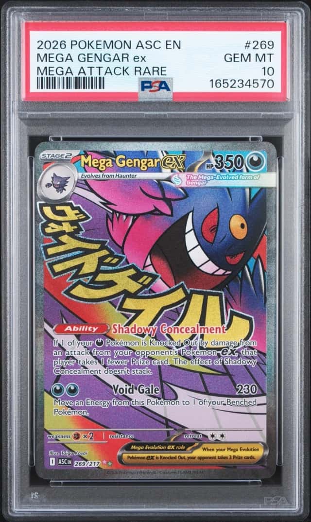 2026 POKEMON ASC EN-ASCENDED HEROES MEGA ATTACK RARE #269 MEGA GENGAR EX PSA 10