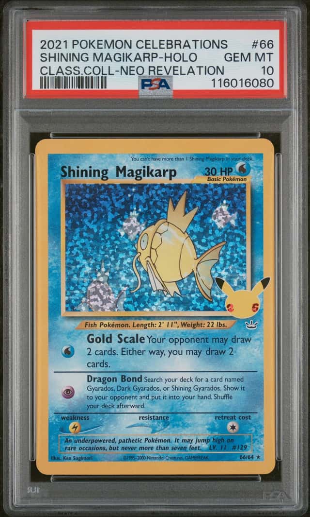 2021 Pokemon Celebrations Classic Neo Revelation Shining Magikarp PSA 10 #66/64