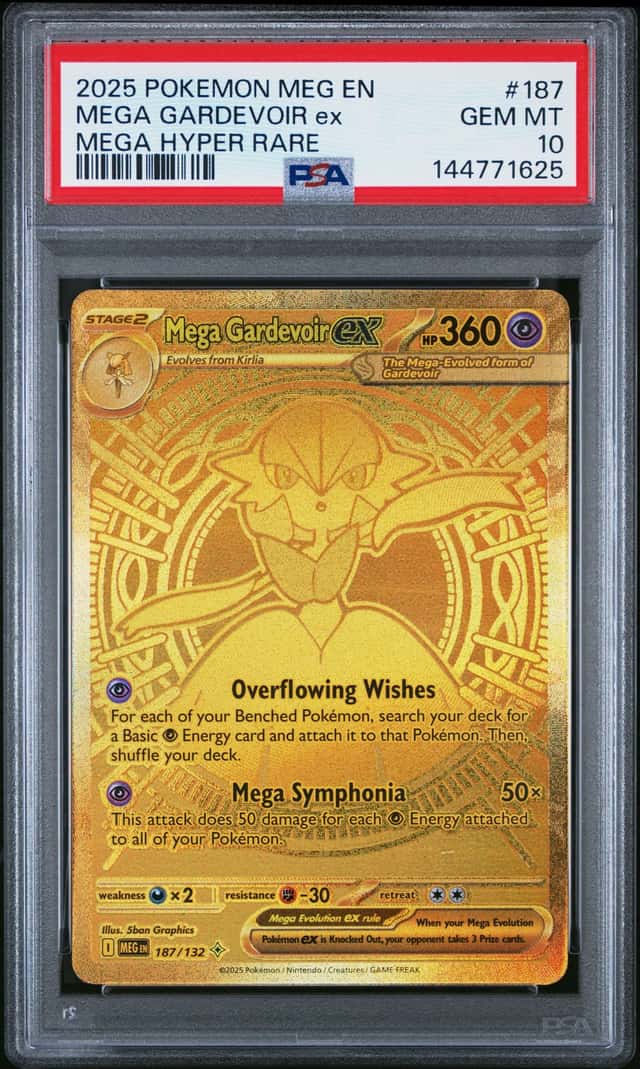 POKEMON MEGA GARDEVOIR ex 2025 EVOLUTION #187 HYPER RARE PSA 10