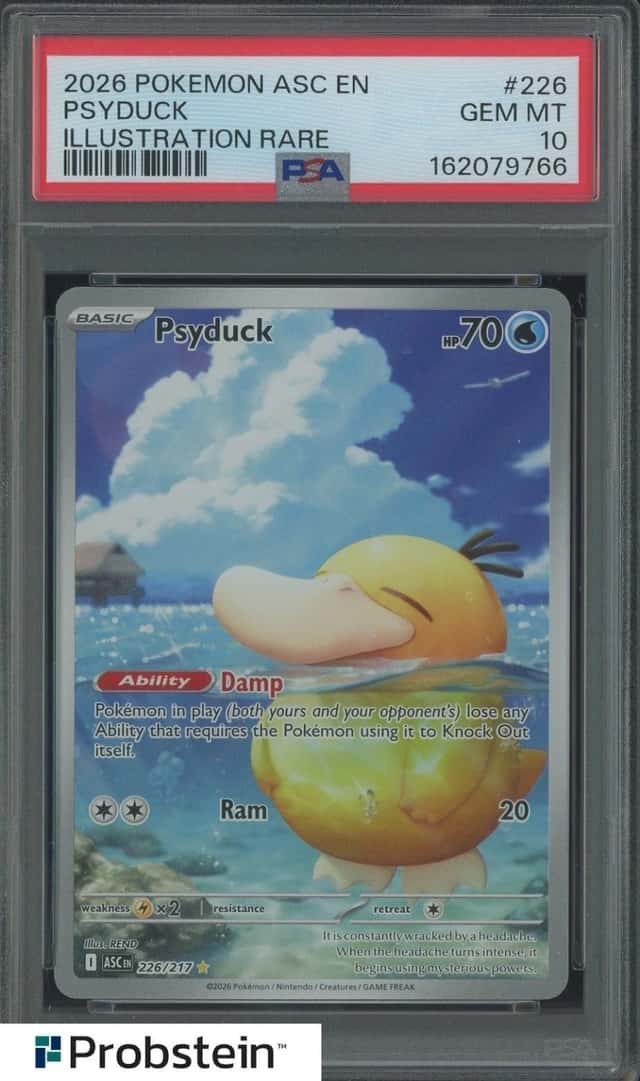 2026 Pokemon ASC EN Illustration Rare #226 Psyduck PSA 10 GEM MINT