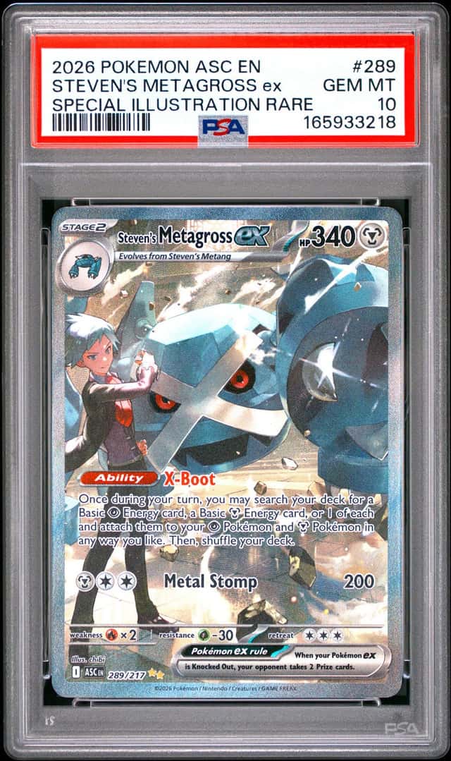 2026 Pokemon ASC EN Special Illustration Rare #289 Steven's Metagross ex PSA 10