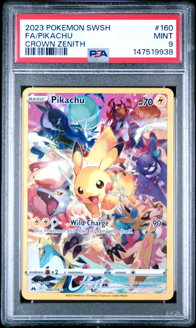 Pikachu (Secret) 160/159 SWSH: Crown Zenith Holo PSA 9
