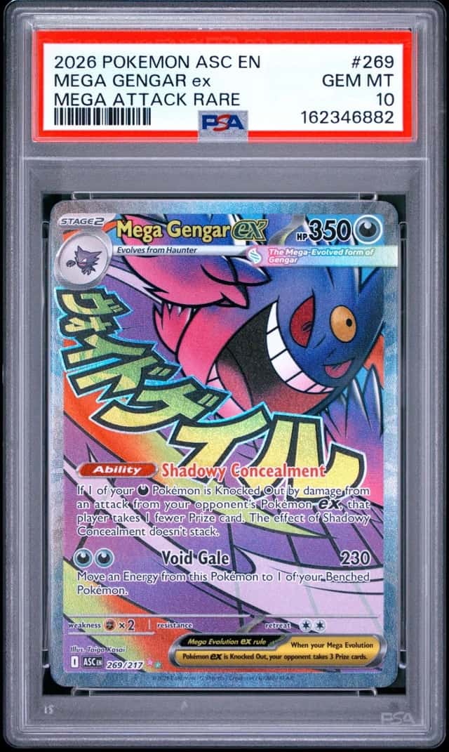 2026 POKEMON ASC EN-ASCENDED HEROES MEGA ATTACK RARE #269 MEGA GENGAR EX PSA 10