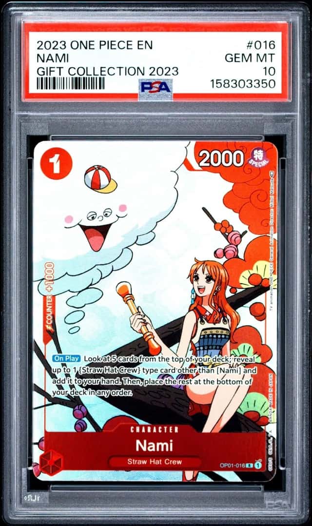 One Piece Nami Gift Coll. 2023 OP01-016 PSA 10 Gem Mint