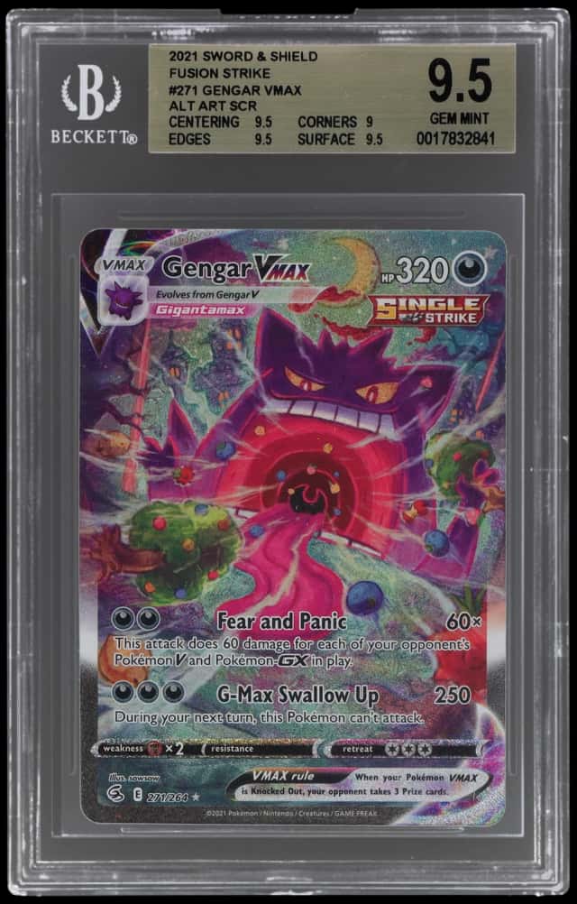 2021 Pokemon Sword and Shield Fusion Strike Secret Rare Gengar Vmax #271