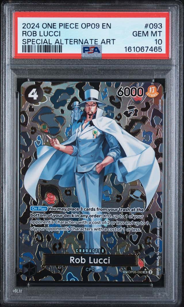 2024 One Piece OP09 EN Special Alternate Art #093 Rob Lucci PSA 10 GEM MINT