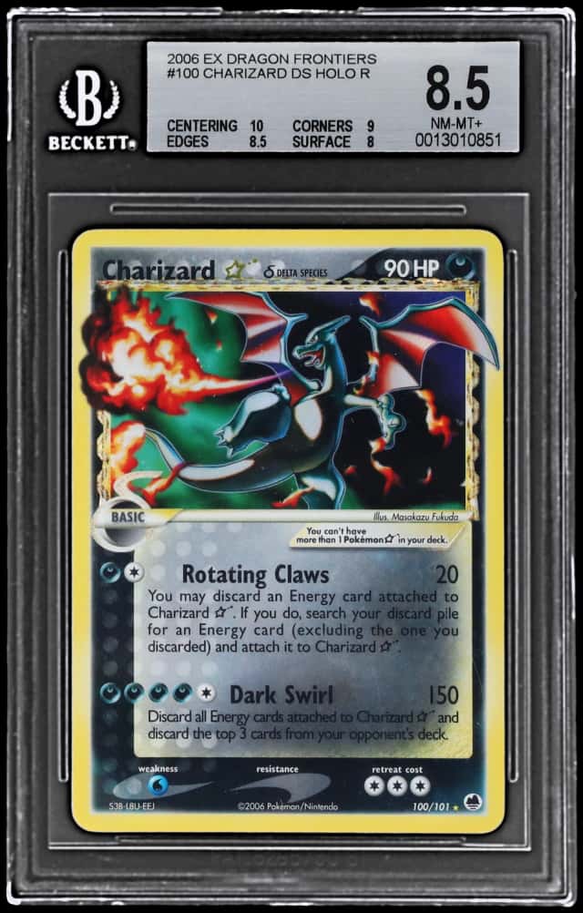 2006 Pokemon Ex Dragon Frontiers Holo Charizard Gold Star #100