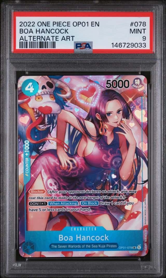2022 ONE PIECE OP01-ROMANCE DAWN ALTERNATE ART #078 BOA HANCOCK PSA 9
