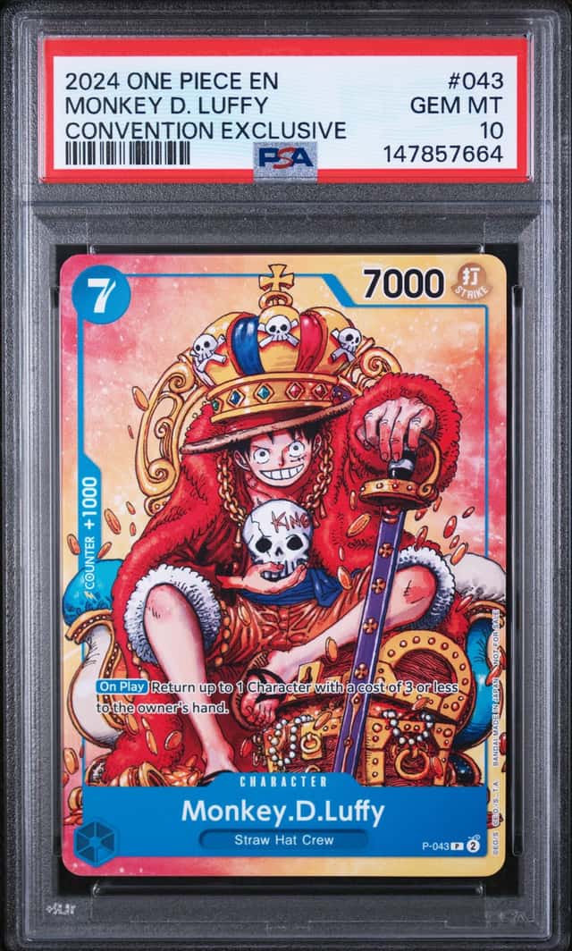 2024 ONE PIECE PROMOS CONVENTION EXCLUSIVE #043 MONKEY D. LUFFY PSA 10
