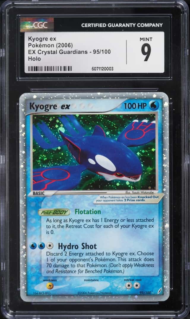 2006 Pokemon EX Crystal Guardians Holo Kyogre ex #95 CGC 9 MINT
