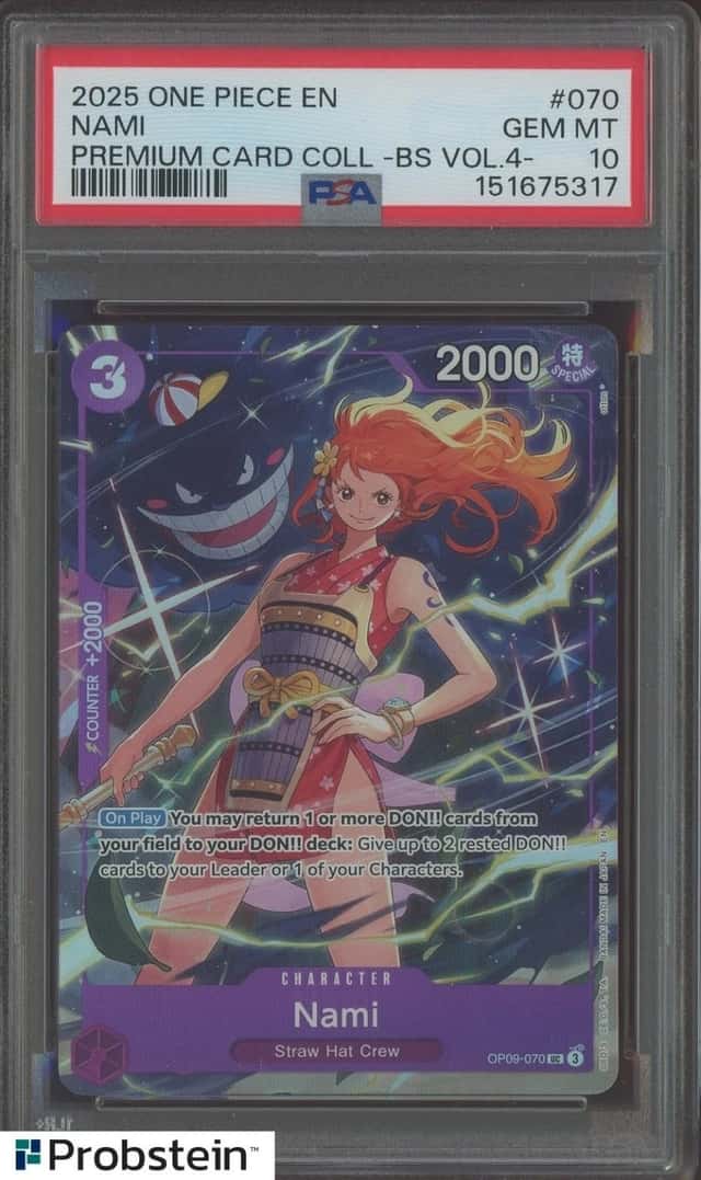 Auction #2 2025 One Piece En Premium Card Coll BS Vol 4  Nami PSA 10 GEM MINT