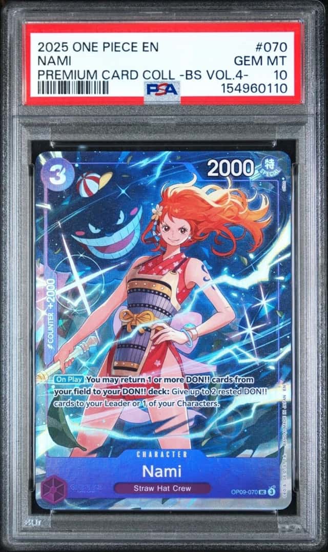 One Piece En Nami Premium Card Coll BS Volume 4 OP09-070 PSA 10 Gem Mint