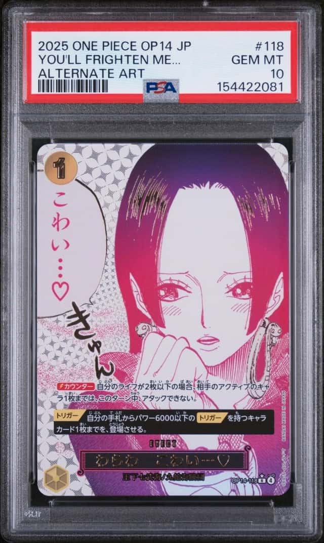 One Piece You'll Frighten Me... One Piece Op14-118 Alternate Art Japanese PSA 10