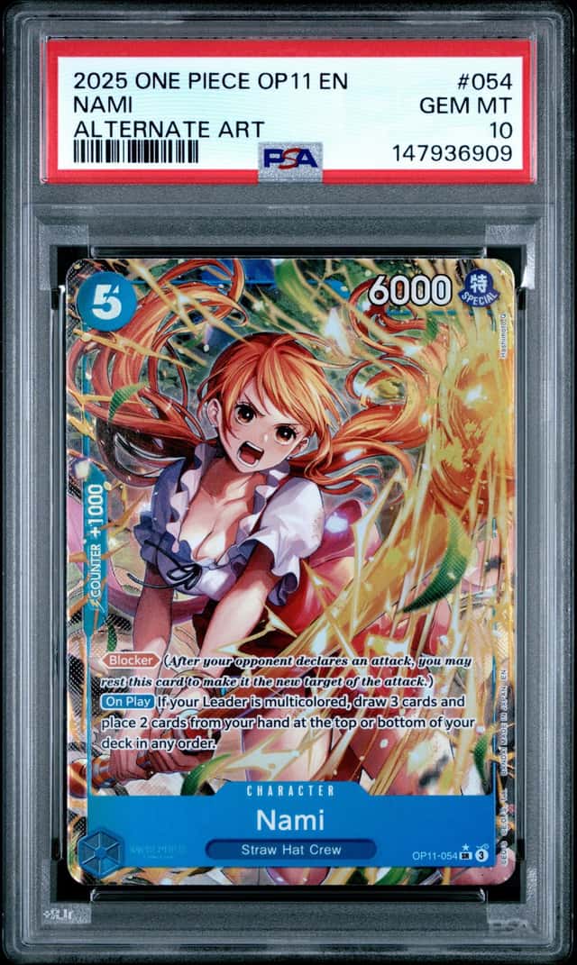 One Piece Nami OP11-054 Alternate Art PSA 10 Gem Mint