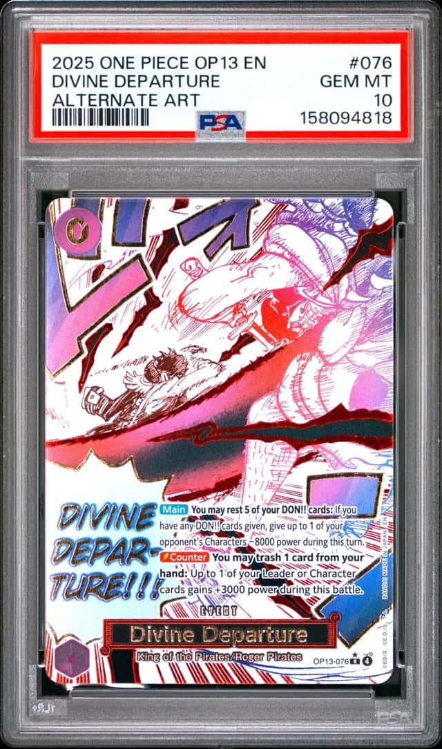One Piece Divine Departure Carrying On His Will Op13-076 Alternate Art PSA 10