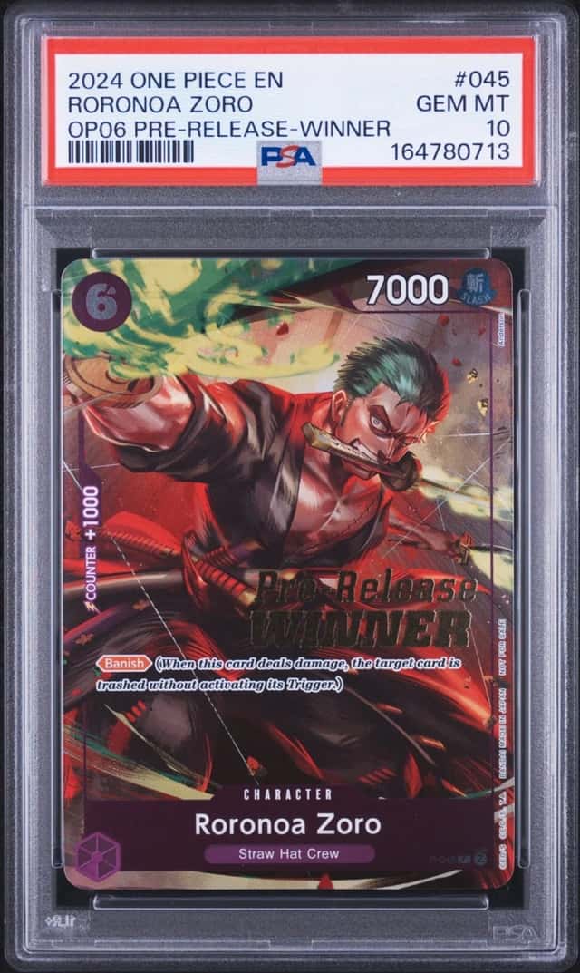 2024 ONE PIECE PROMOS #045 RORONOA ZORO PSA 10