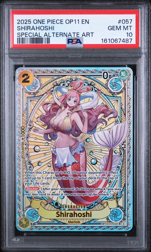 2025 One Piece OP11 EN Special Alternate Art #057 Shirahoshi PSA 10 GEM MINT