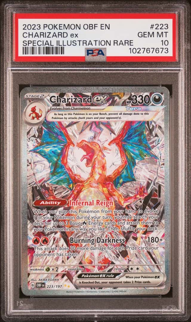 2023 Pokemon OBF En Special Illustration Rare #223 Charizard Ex PSA 10 GEM MINT