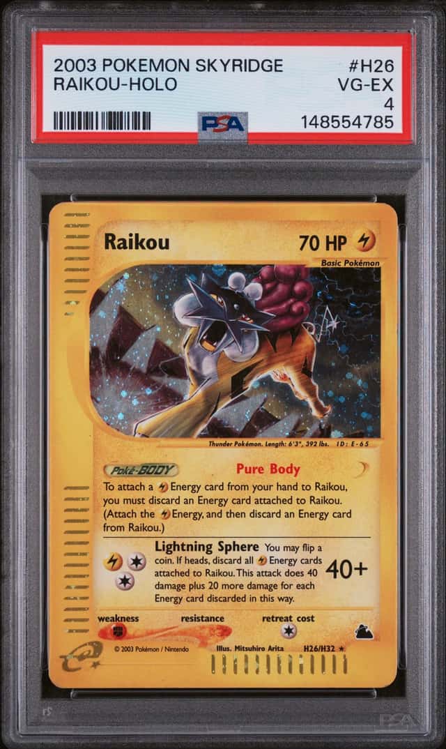 Raikou Skyridge Pokemon Holo H26 - PSA 4 ⚡️ POP 20