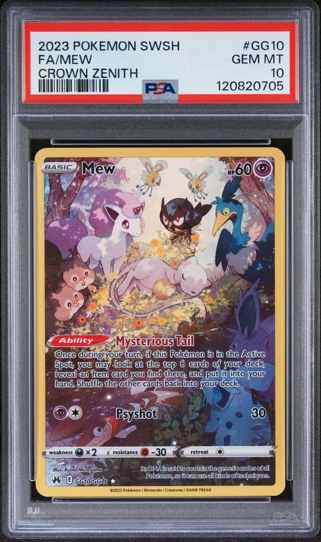 Pokémon TCG Sleeping Mew GG10/GG70 PSA 10 SWSH Crown Zenith Galarian Gallery