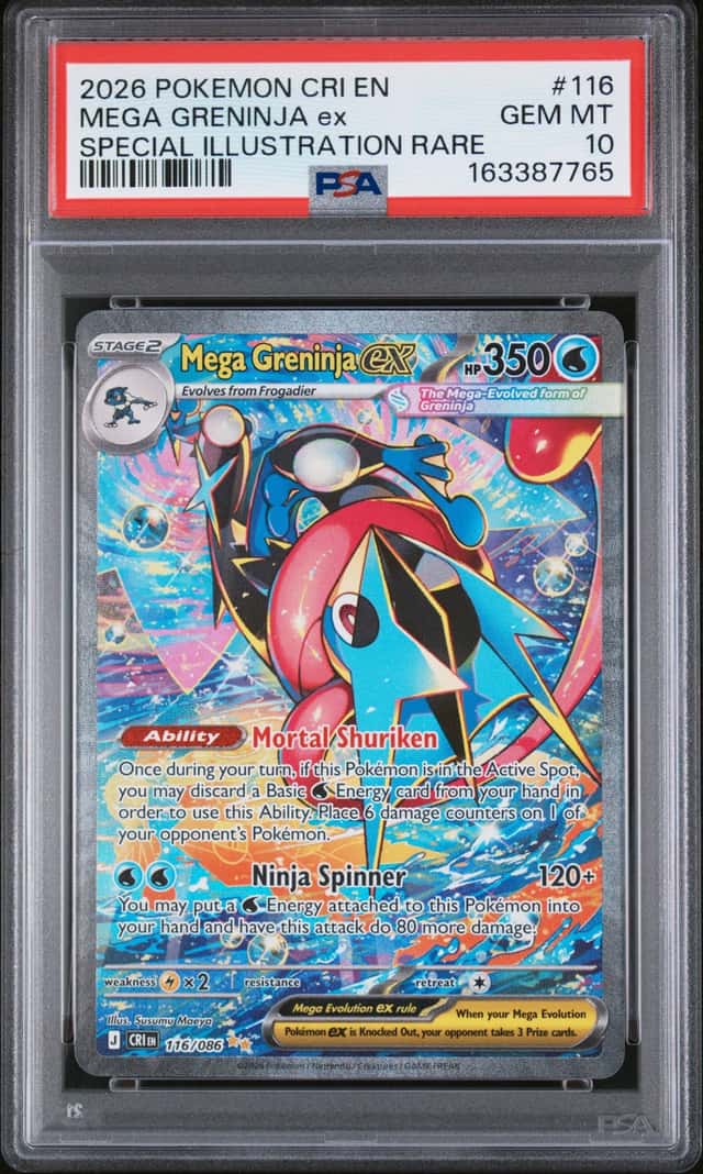 2026 Pokemon Chaos Rising Greninja ex Special Illustration Rare #116/086 PSA 10