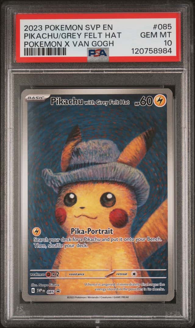 The Pokémon Company PSA 10 Pikachu with Grey Felt Hat SVP 085 2023 Eng Full Art
