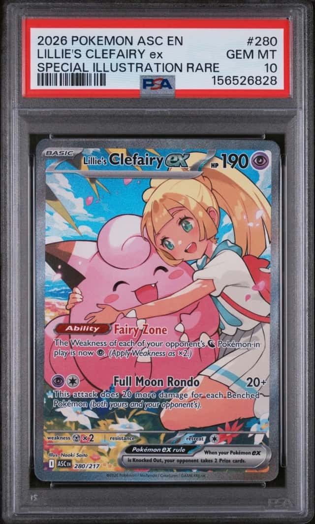 2026 POKEMON ASC SPECIAL ILLUSTRATION RARE #280 LILLIE'S CLEFAIRY EX PSA 10