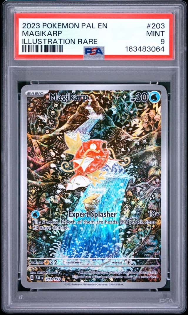 2023 POKEMON PAL EN-PALDEA EVOLVED ILLUSTRATION RARE #203 MAGIKARP PSA 9