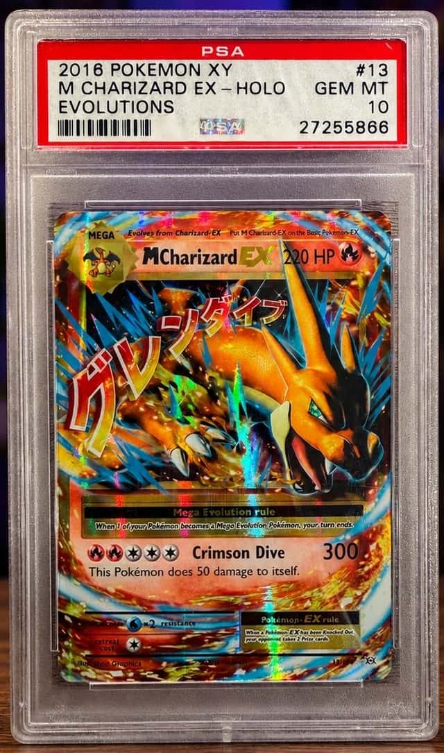 2016 POKEMON XY EVOLUTIONS #13 M CHARIZARD EX HOLO PSA 10