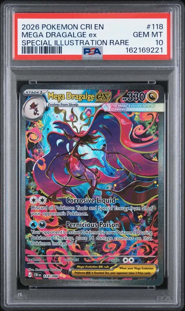 2026 POKEMON CHAOS RISING SPECIAL ILLUSTRATION RARE MEGA DRAGALGE EX PSA 10