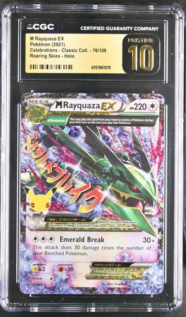 2021 Pokemon Celebrations M Rayquaza EX Roaring Skies Classic 76 CGC 10 Pristine