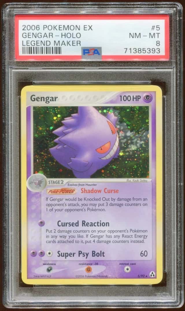 2006 POKEMON EX LEGEND MAKER GENGAR #5/92 RARE HOLO FOIL PSA 8 E8