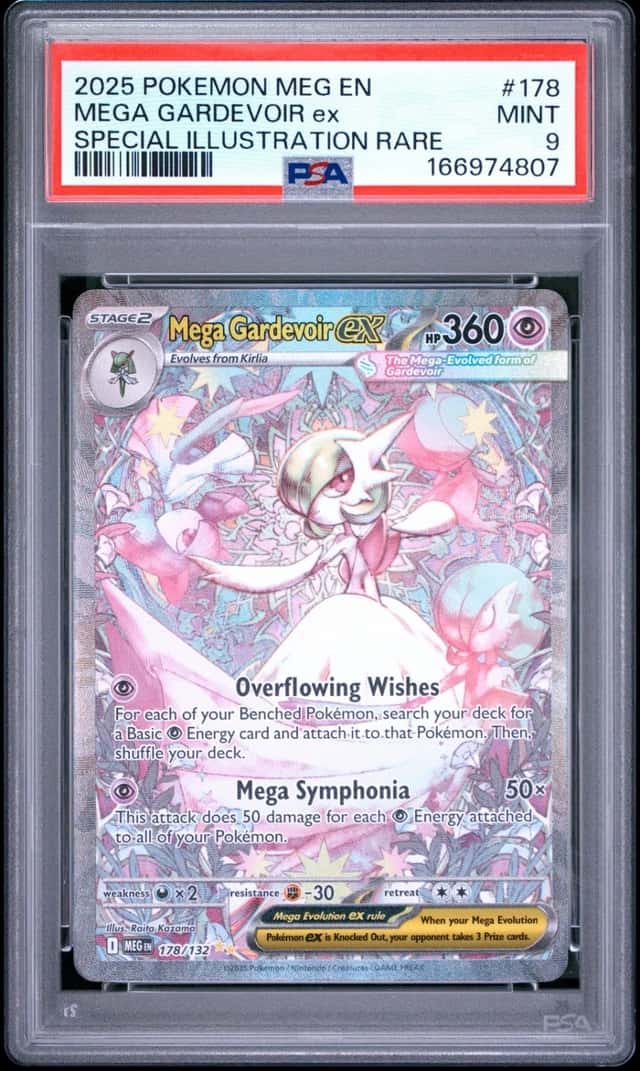 2025 POKEMON MEG EN-SPECIAL ILLUSTRATION RARE #178 MEGA GARDEVOIR EX PSA 9