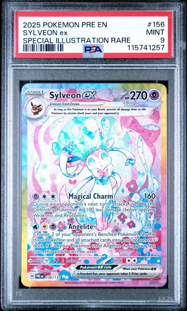 2025 Pokemon Prismatic Sylveon ex FA Special Illustration Rare #156/131 PSA 9