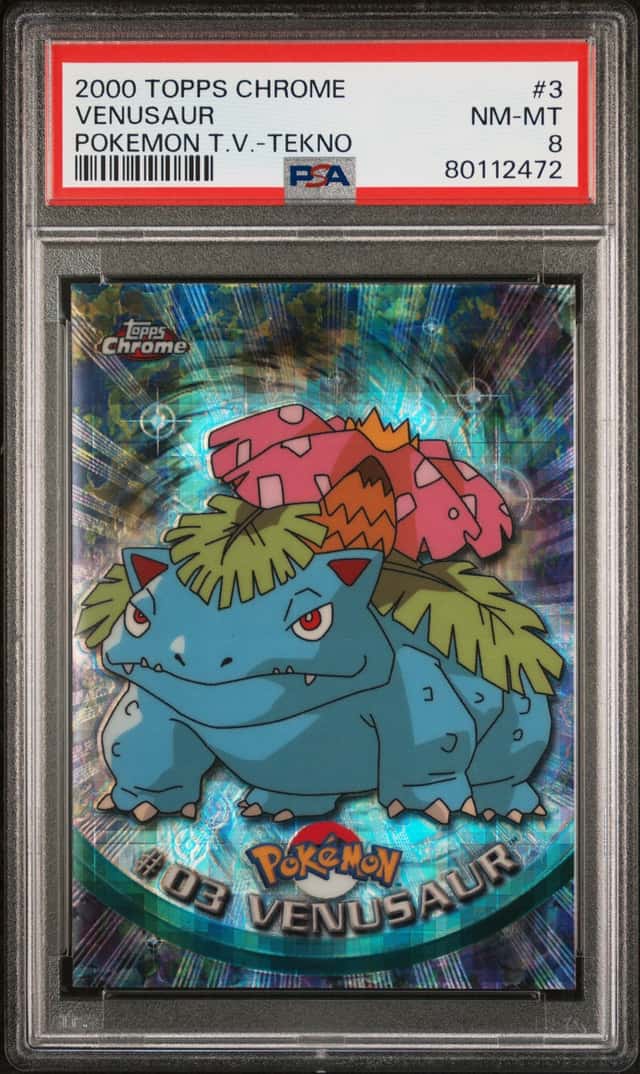 2000 Topps Chrome Pokemon T.V. Tekno Venusaur PSA 8 #03
