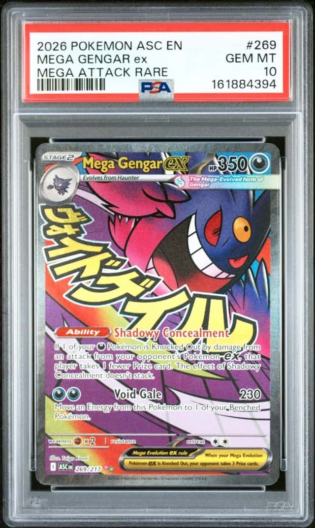 2026 POKEMON MEGA GENGAR ex MEGA ATTACK RARE EN-ASCENDED HEROES #269 PSA 10