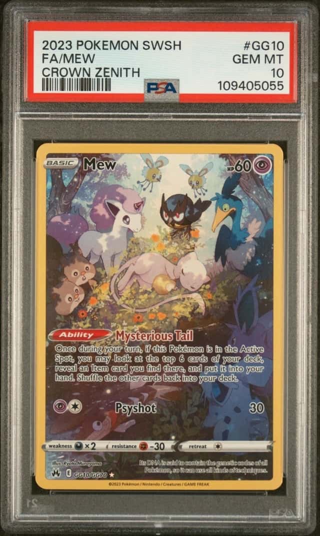POKEMON FA/MEW 2023 SWORD AND SHIELD CROWN ZENITH #GG10 PSA 10