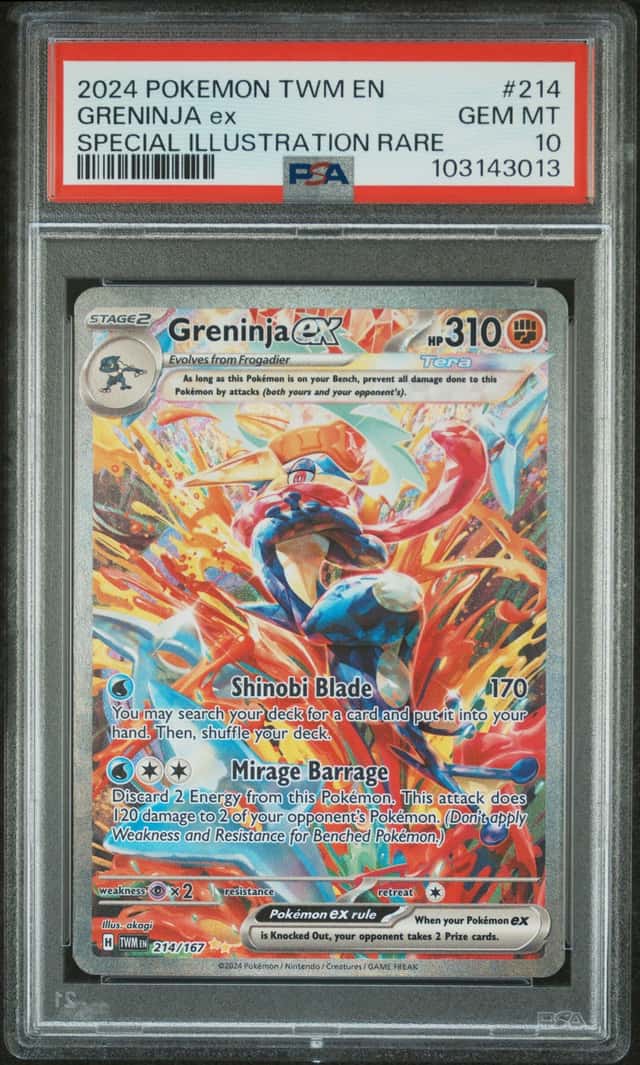 2024 Pokemon Twilight Masquerade Greninja ex #214/167 PSA 10 GEM MINT