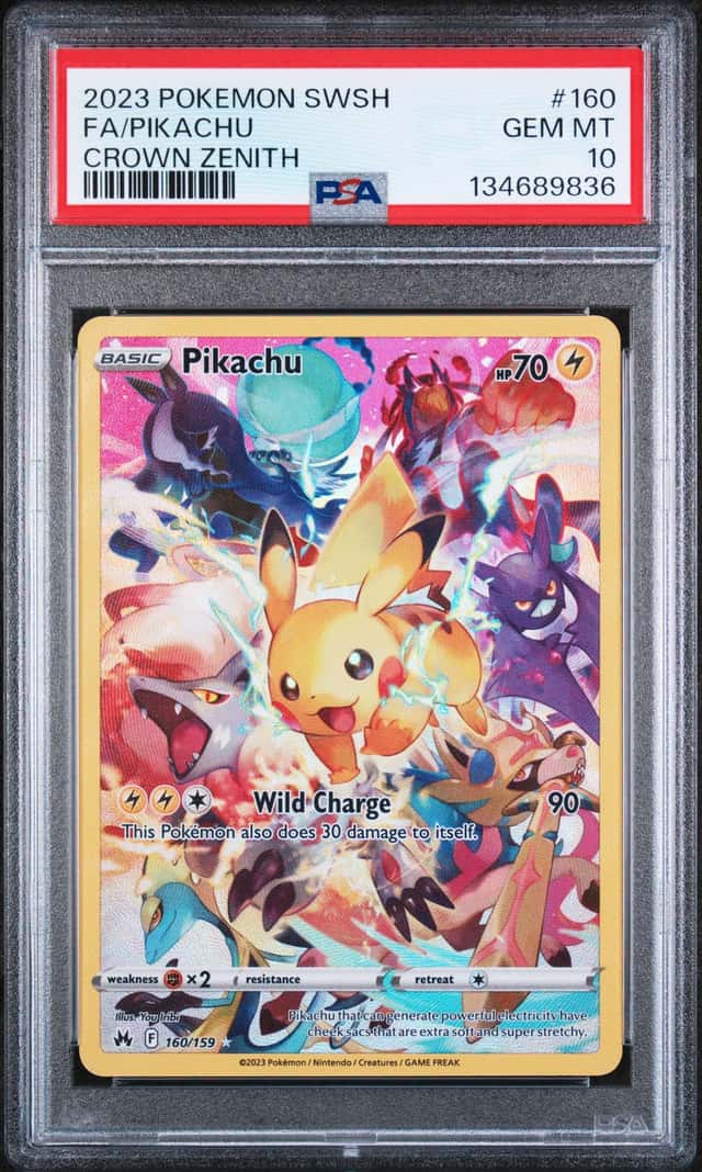 2023 Pokemon SWSH Crown Zenith Pikachu #160/159 PSA 10 GEM MINT